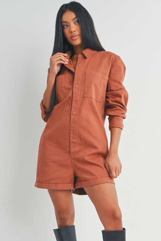 TWILL UTILITY ROMPER-WR15297