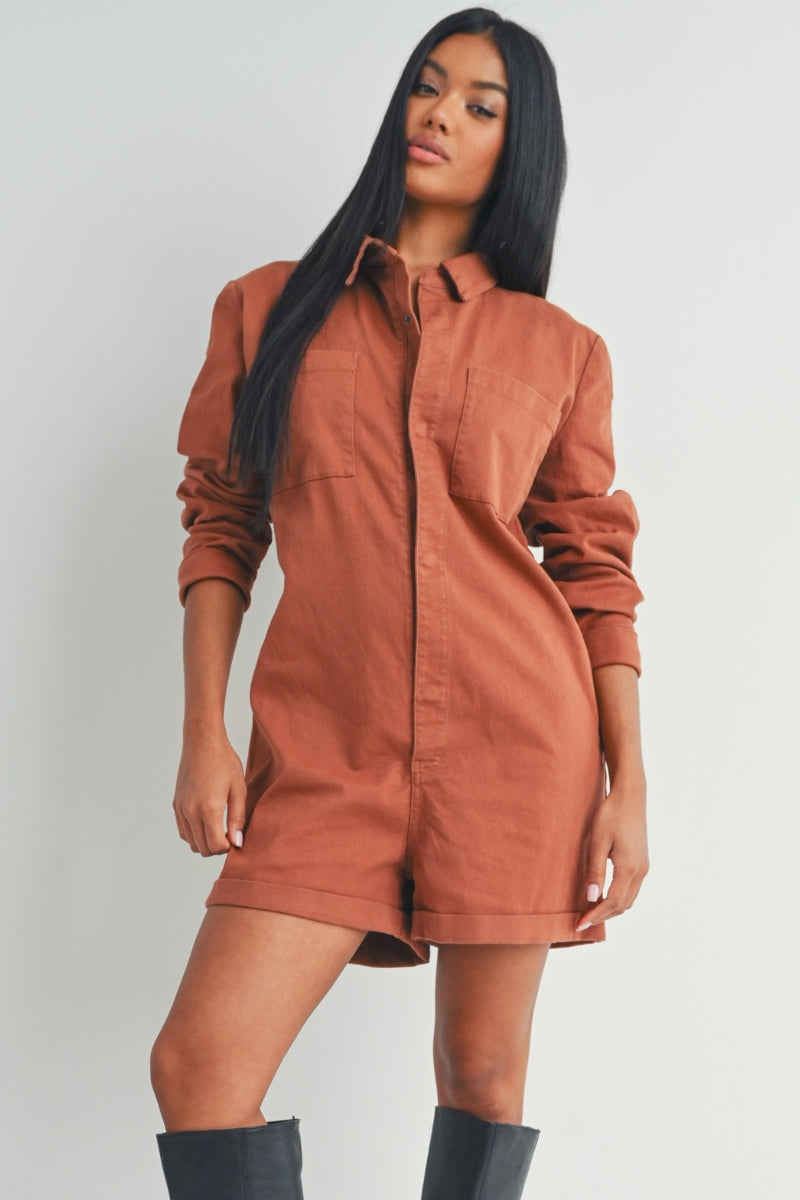 TWILL UTILITY ROMPER-WR15297