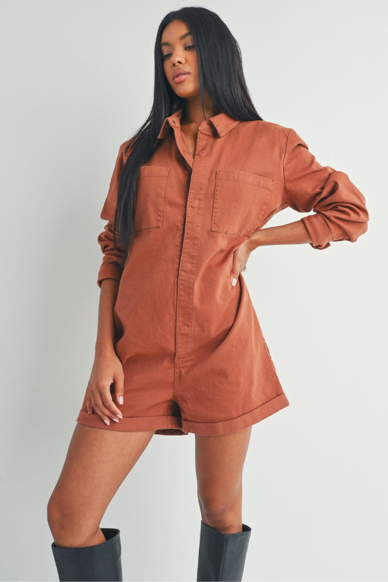 TWILL UTILITY ROMPER-WR15297