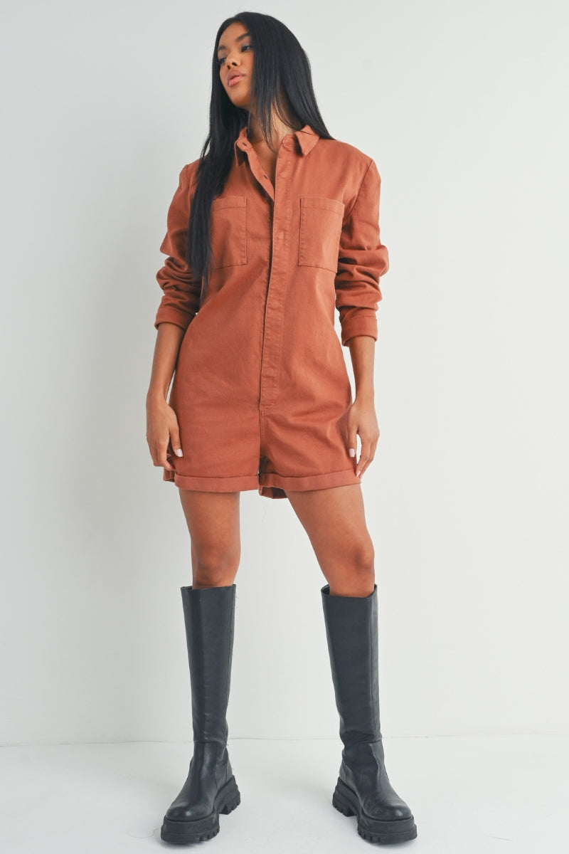 TWILL UTILITY ROMPER-WR15297